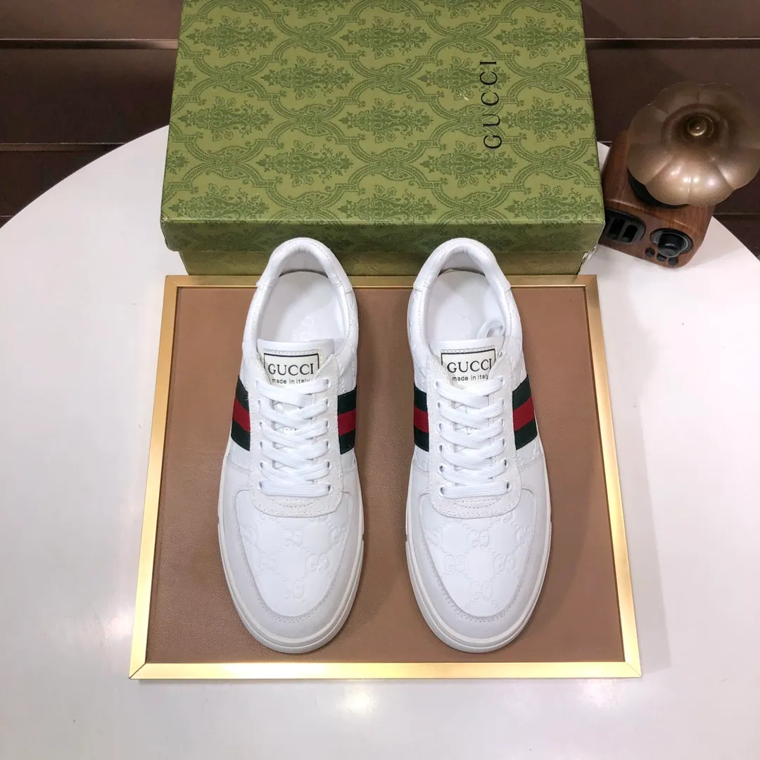 Men's shoes💰440💰[GUCCI] Official website 1:1 men's sports shoes are now on the market. They are made of original fabric + water-dyed sheepskin lining, plus the official website original 1:1 comfortable outsole. Fashionable and versatile, super comfortable and breathable. Standard shoe size 38/45 (custom-made size 45 is non-refundable)